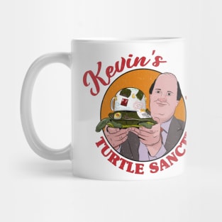 Kevin's Turtle Sanctuary (red text, distressed) Mug